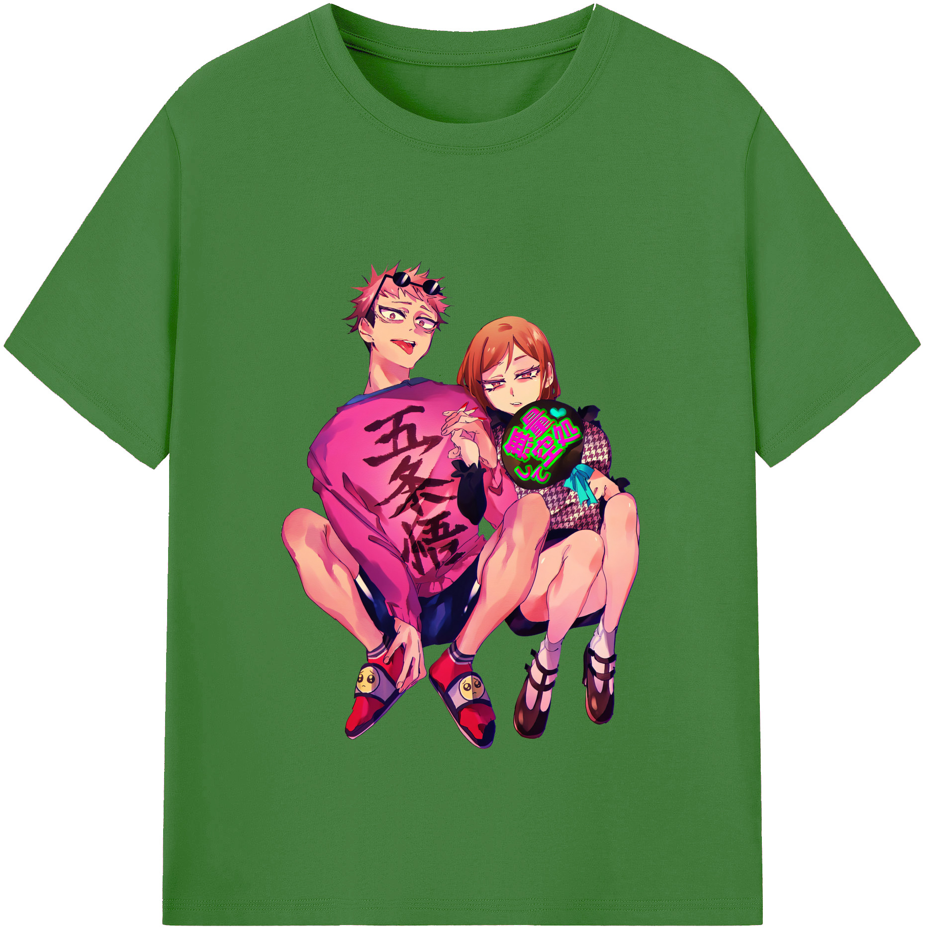 （画像用） 呪術廻戦 Jujutsu Kaisen レディースカジュアルプリントTシャツ（綿100％）